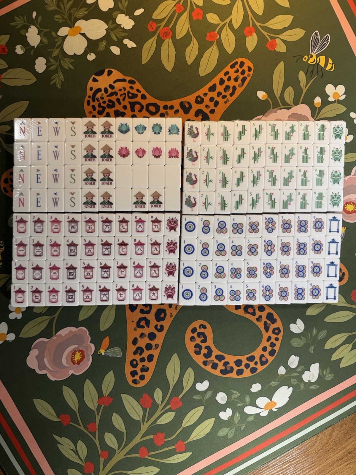 Olive Green 4 Layer Acrylic American Mahjong Tiles set