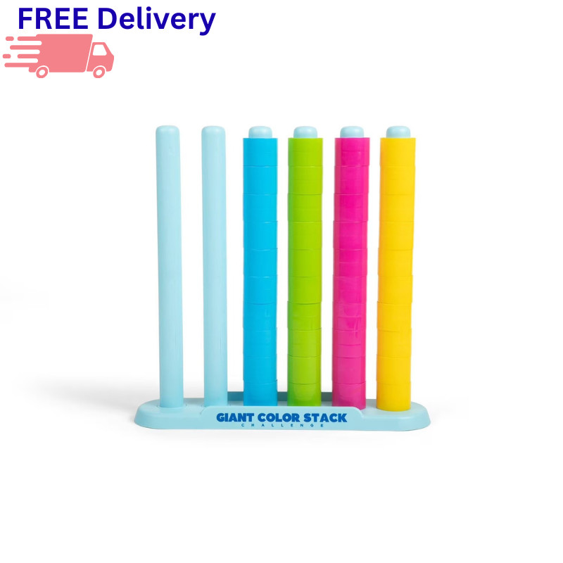 Giant Color Stack Challenge Jumbo Stacking Game 50 Logic Puzzle Challenges Kids