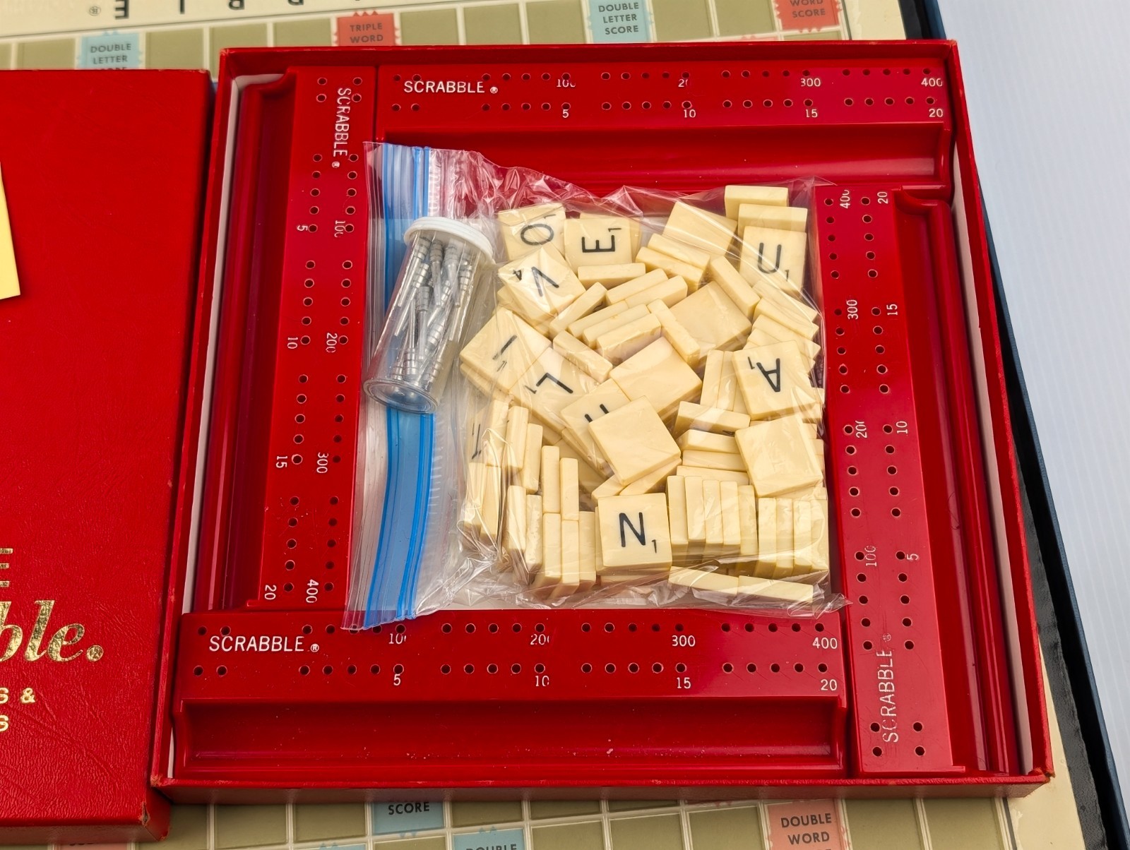 1966 Selchow/Righter DELUXE SCRABBLE Game Turntable 100% COMPLETE