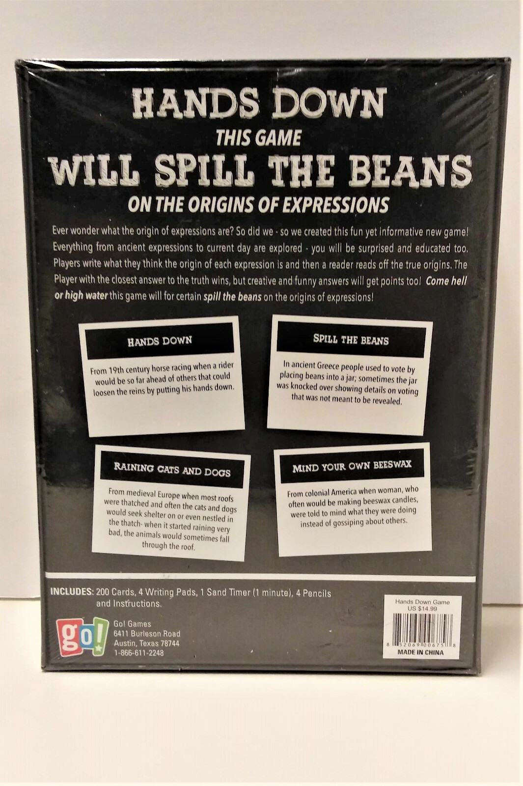 Hands Down This Game Will Spill The Beans On Origins Of Expressions Board Game