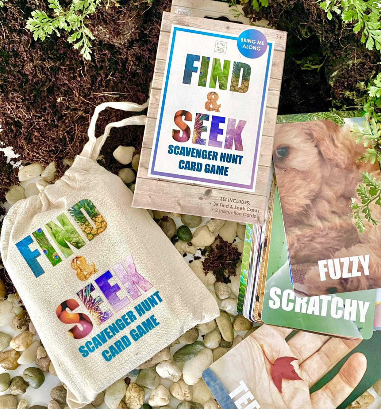 Find and Seek Scavenger Hunt Card Game, Indoor Outdoor Activities for Kids Toddl