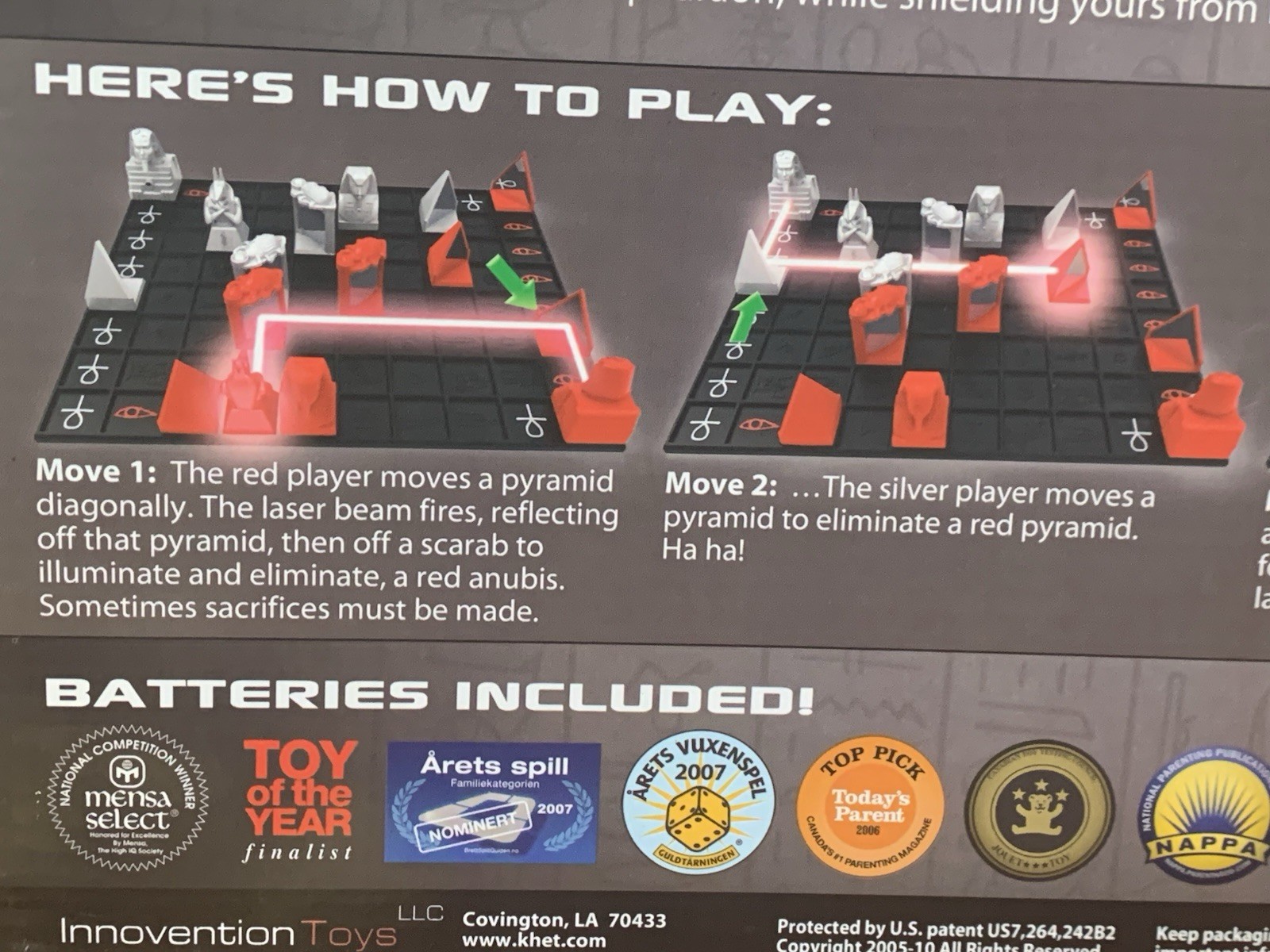 Laser Khet 2.0 Board Game Strategy Mensa ~ Tested With New Batteries!