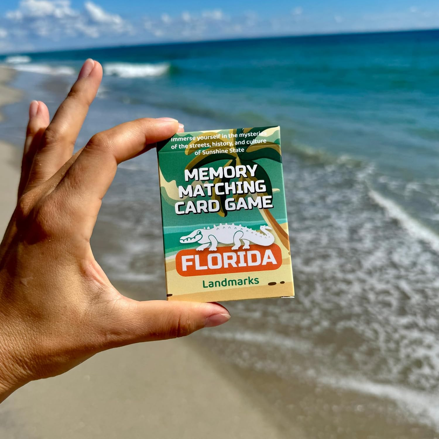 Florida Landmarks Memory Matching Card Game – 50 Cards, Educational & Fun Family