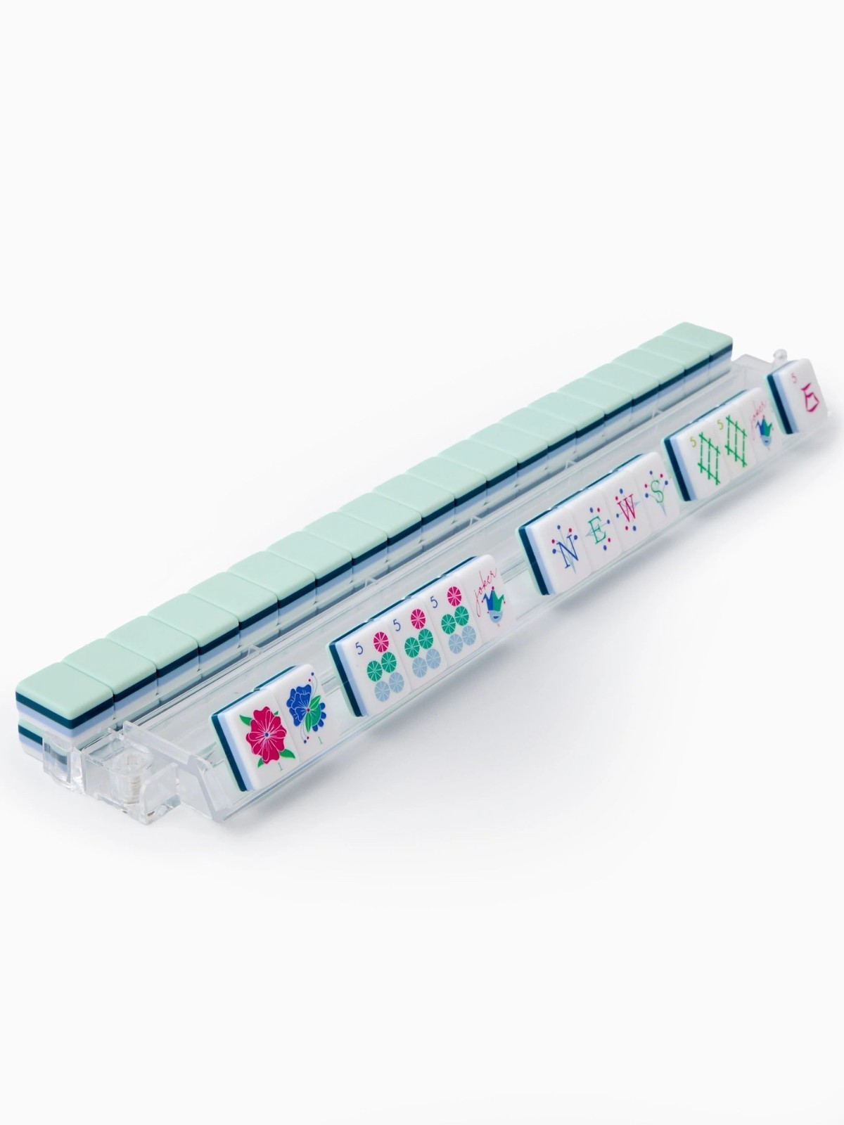 US Stock American Mahjong Tiles 160 cyan Painting Hand-Painted Mahjong Set