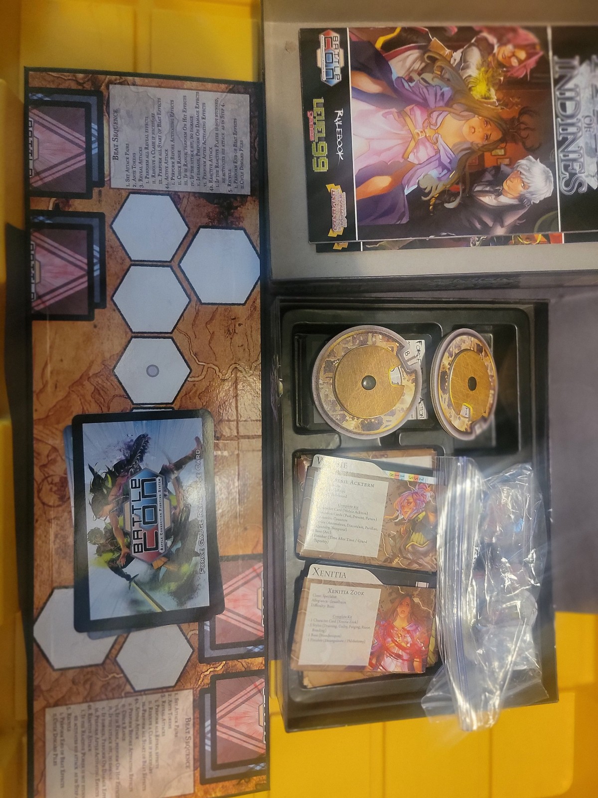 BattleCON Fate of Indines Complete Board Game Level 99 Games Used 2 Playe