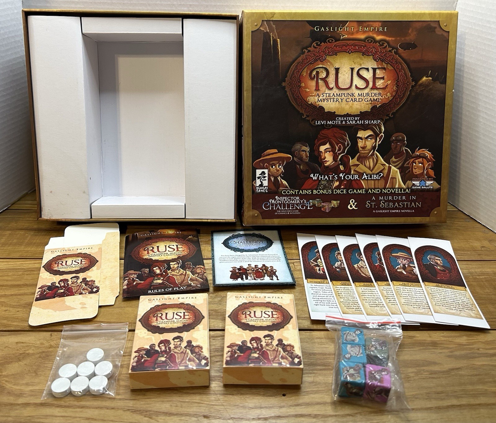 Ruse A Steampunk Murder Mystery Card Game COMPLETE