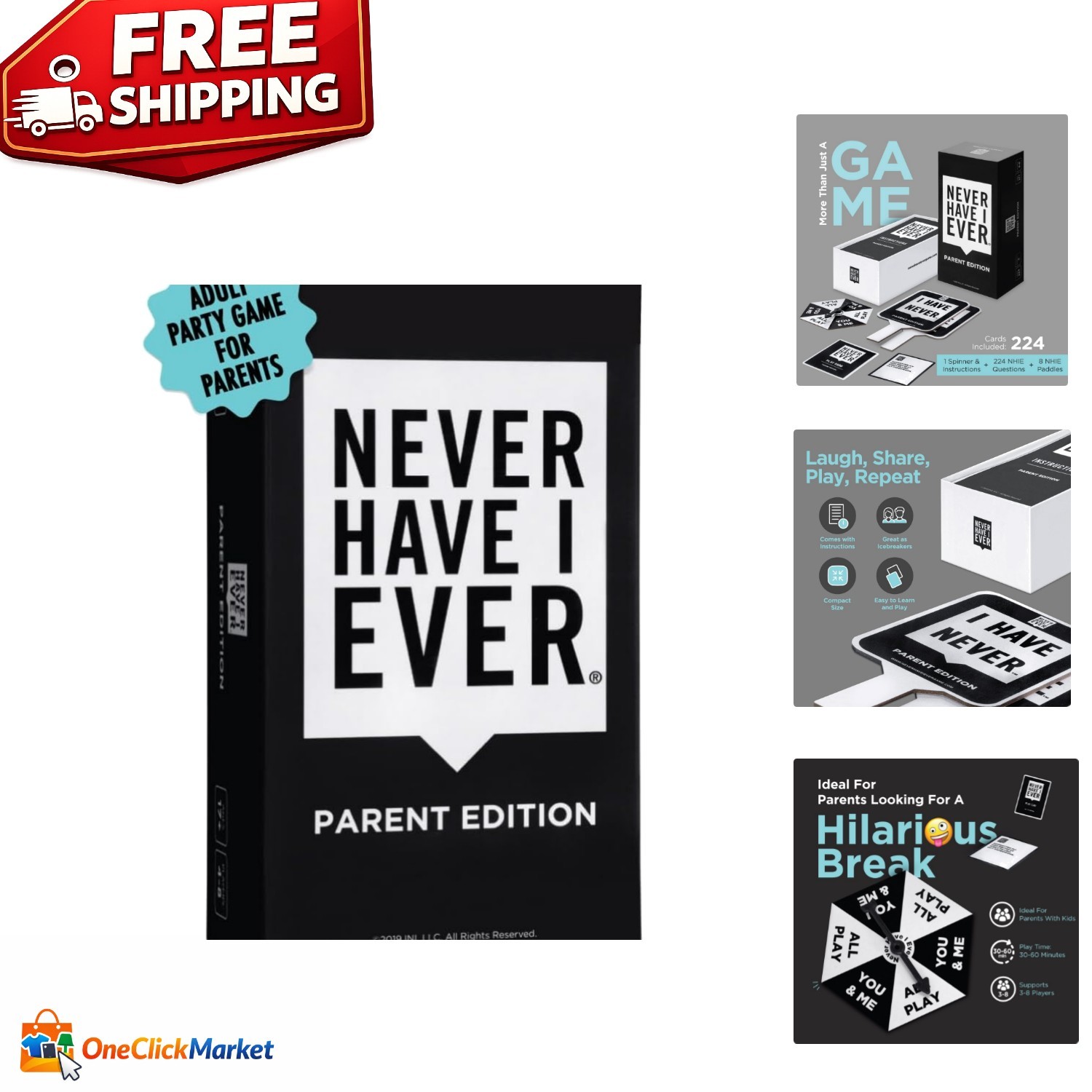 Never Have I Ever Parent Edition – Fun Game for Couples & Friends, Ages 17+