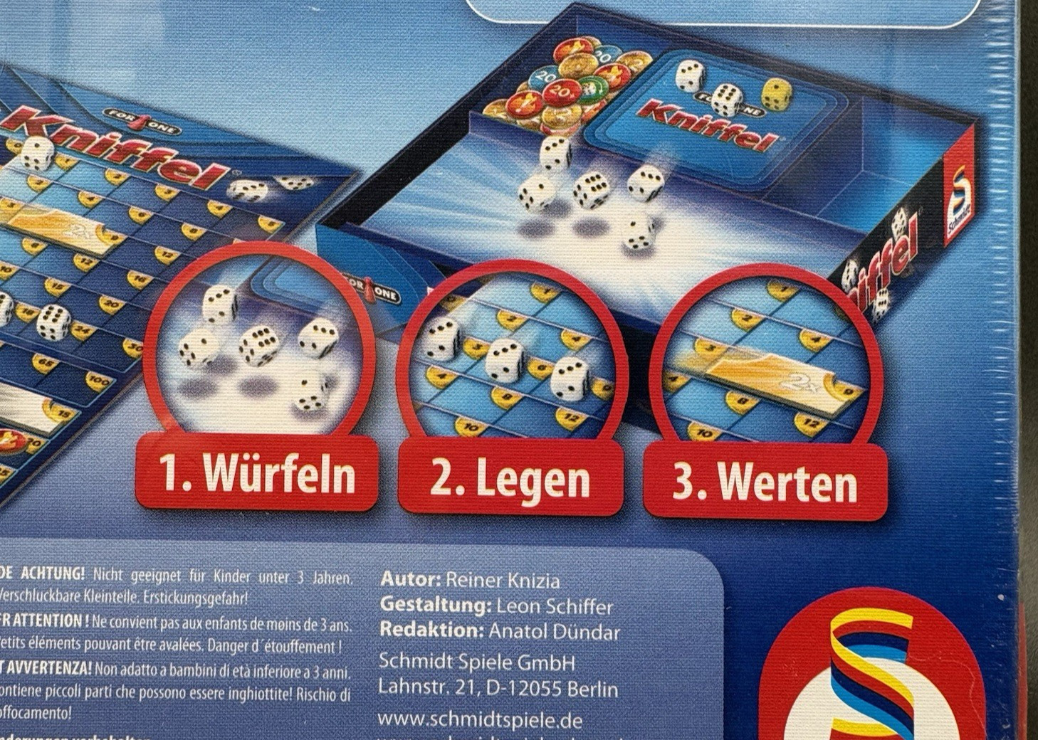 German Kniffel Game Dice Rolling Board Game 8+ Schmidt Spiele German Edition NEW
