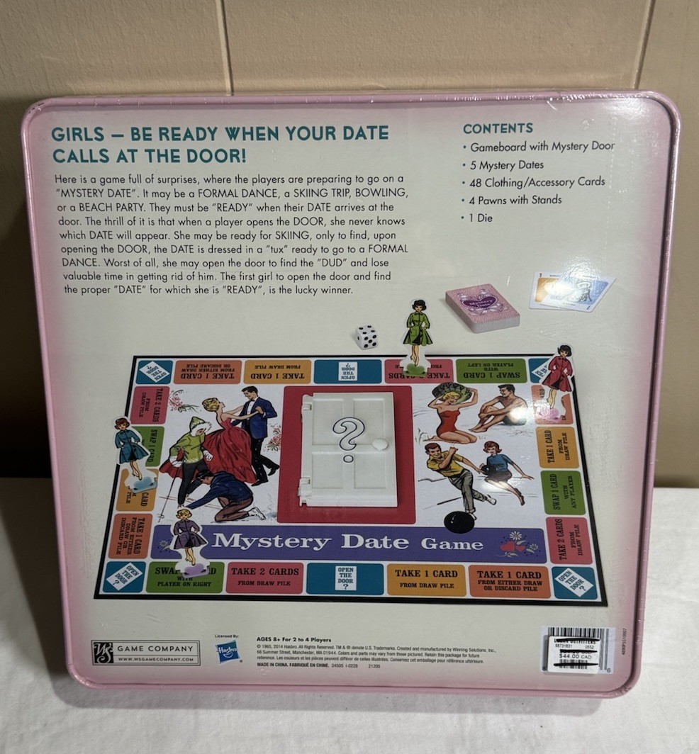 HASBRO Mystery Date Board Game Nostalgic Edition Damaged Tin NWD $40