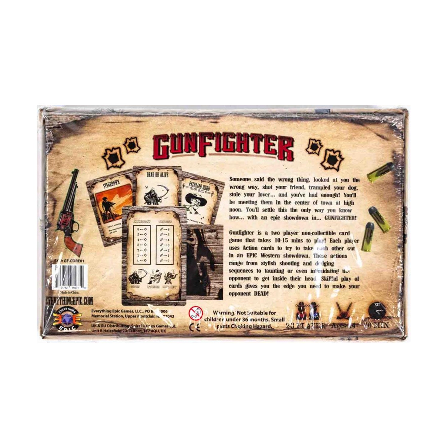 Everything Epic Board Game Gunfighter (Kickstarter Ed) Box SW (New)