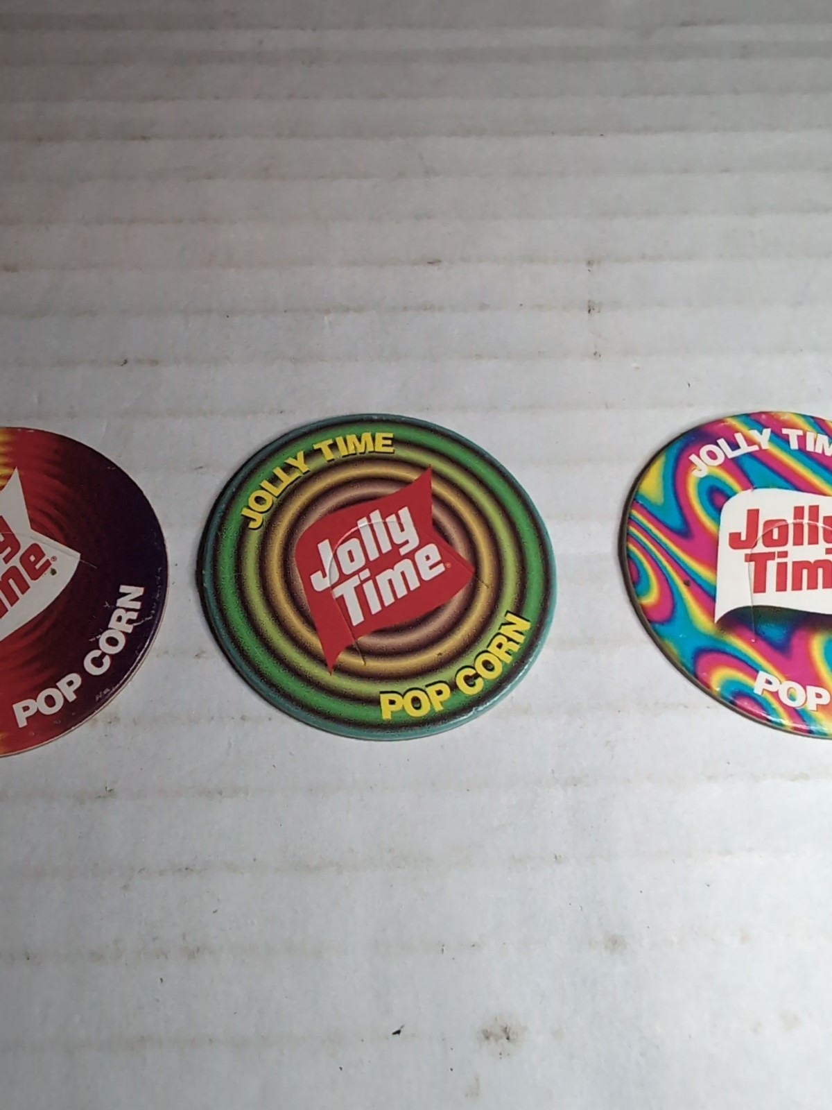 Pog Pogs Lot 1993 Jolly Time Popcorn Lot Of 3