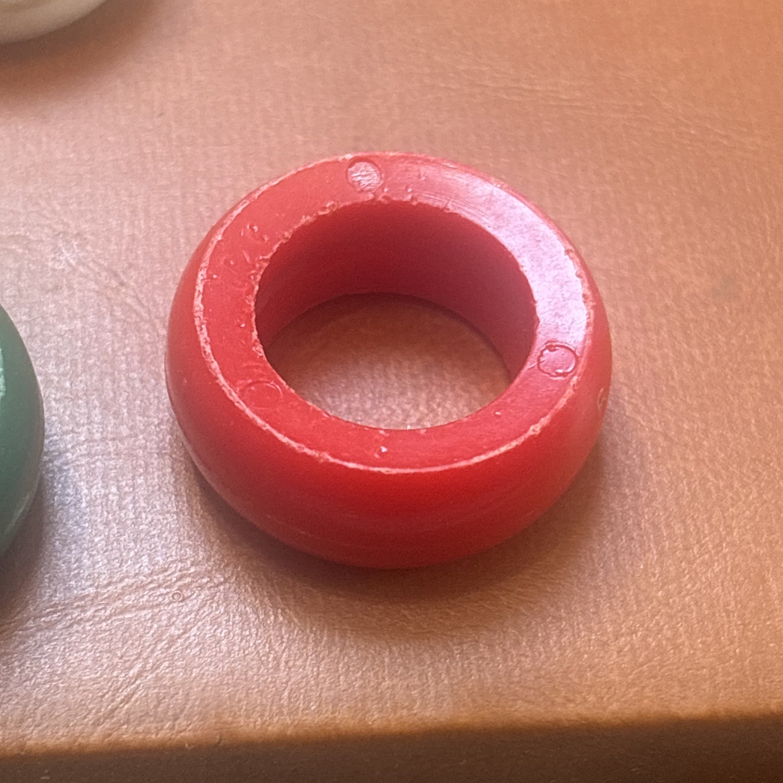Vintage Merdel Carrom Pieces Lot Of 18. Red, Green, White Retro Board Game