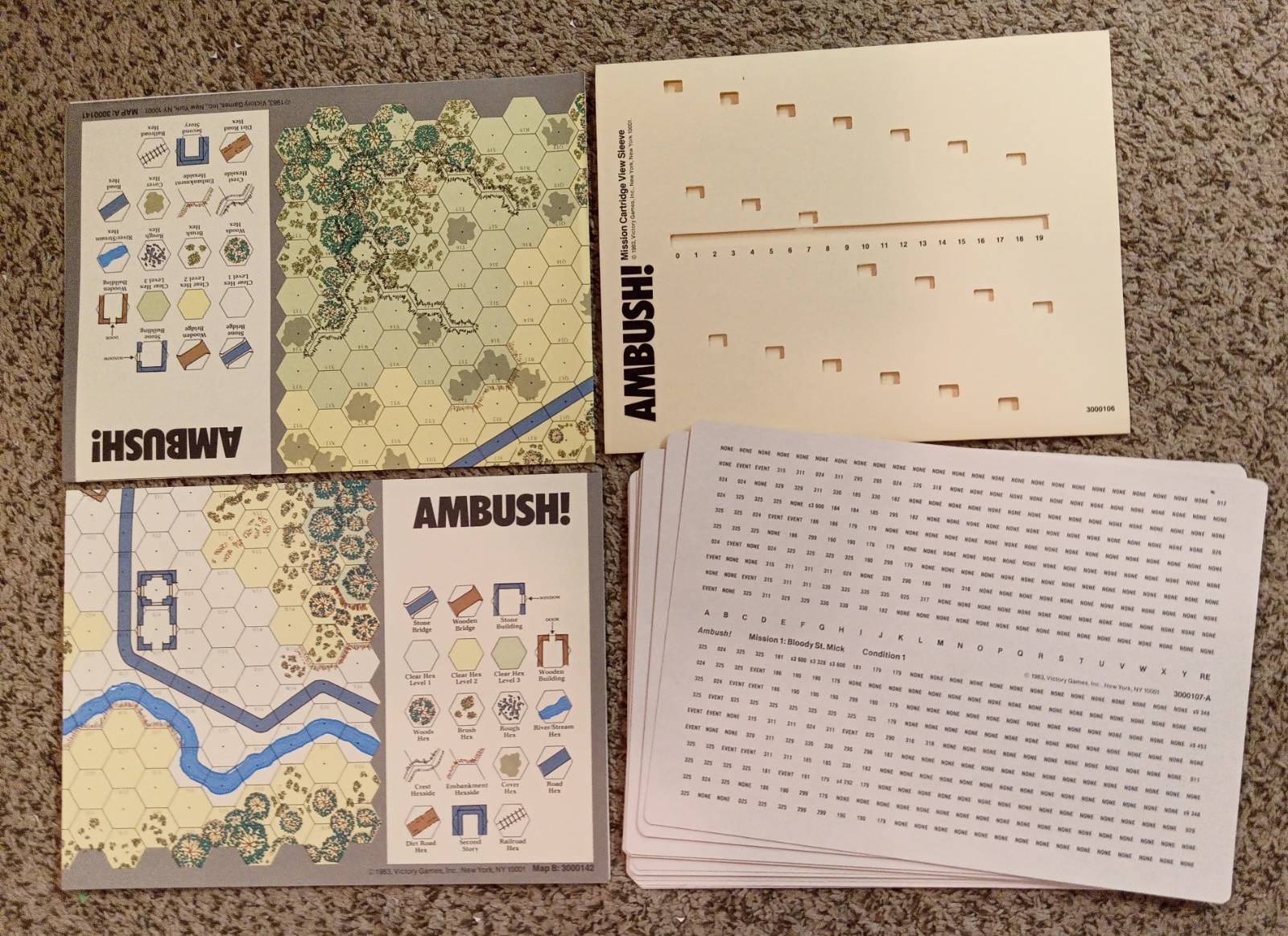 AMBUSH! Victory Games Solitaire Avalon Hill SPI 1983 Unpunched New! WW2
