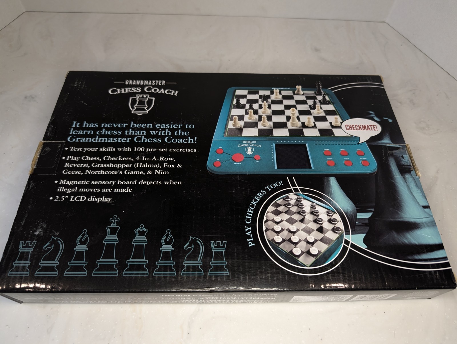 Grandmaster Chess Coach 8 Games In 1 Electronic TTG-GMCHESS-593 Tested/Video