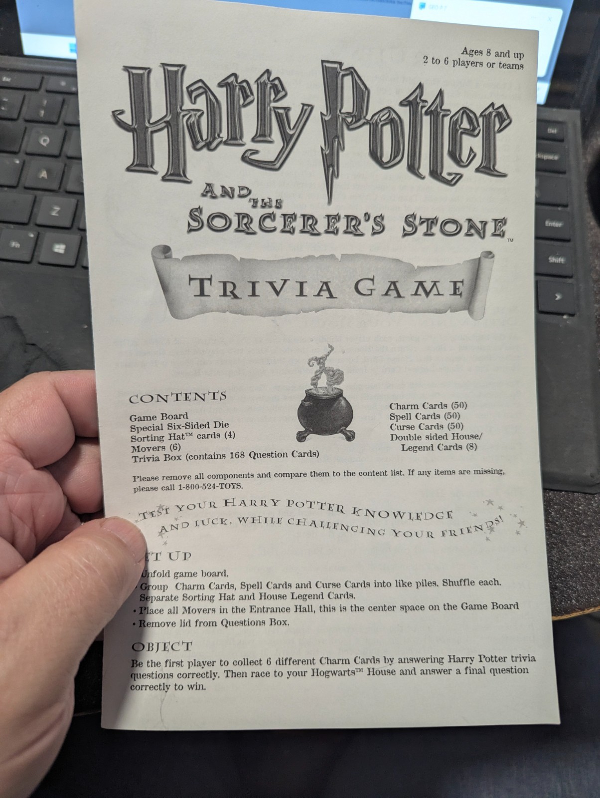 HARRY POTTER and the SORCERER’S STONE TRIVIA GAME 100% COMPLETE 2000 VINTAGE