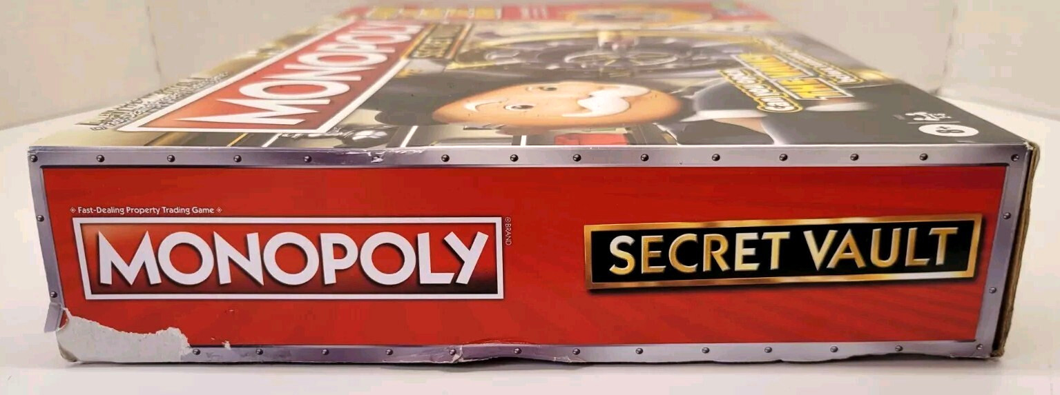 MONOPOLY Secret Vault Board Game for Kids Ages 8 and Up, Complete, New, Open Box