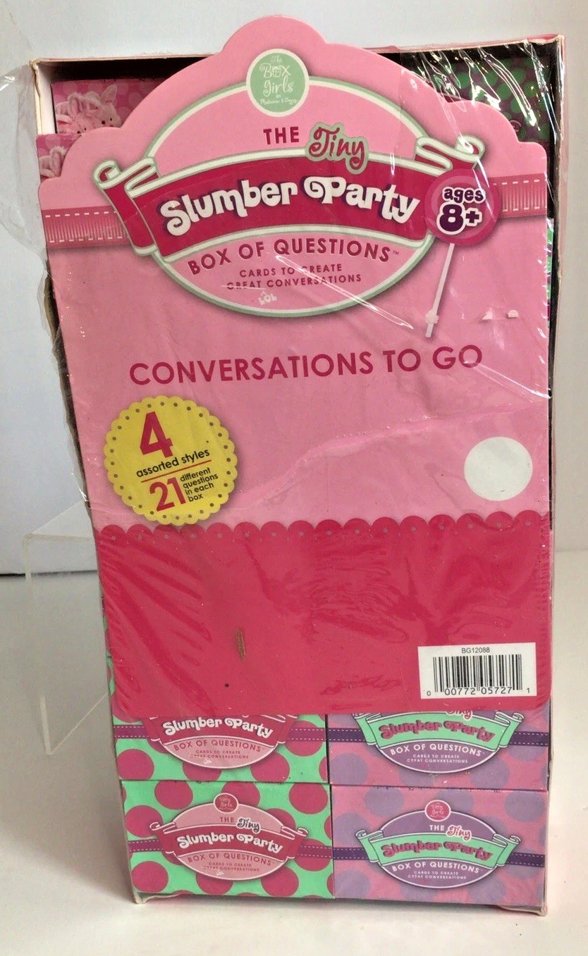 Slumber Party Game Tiny Box Of Questions Party Favors Melissa And Doug 46 Total