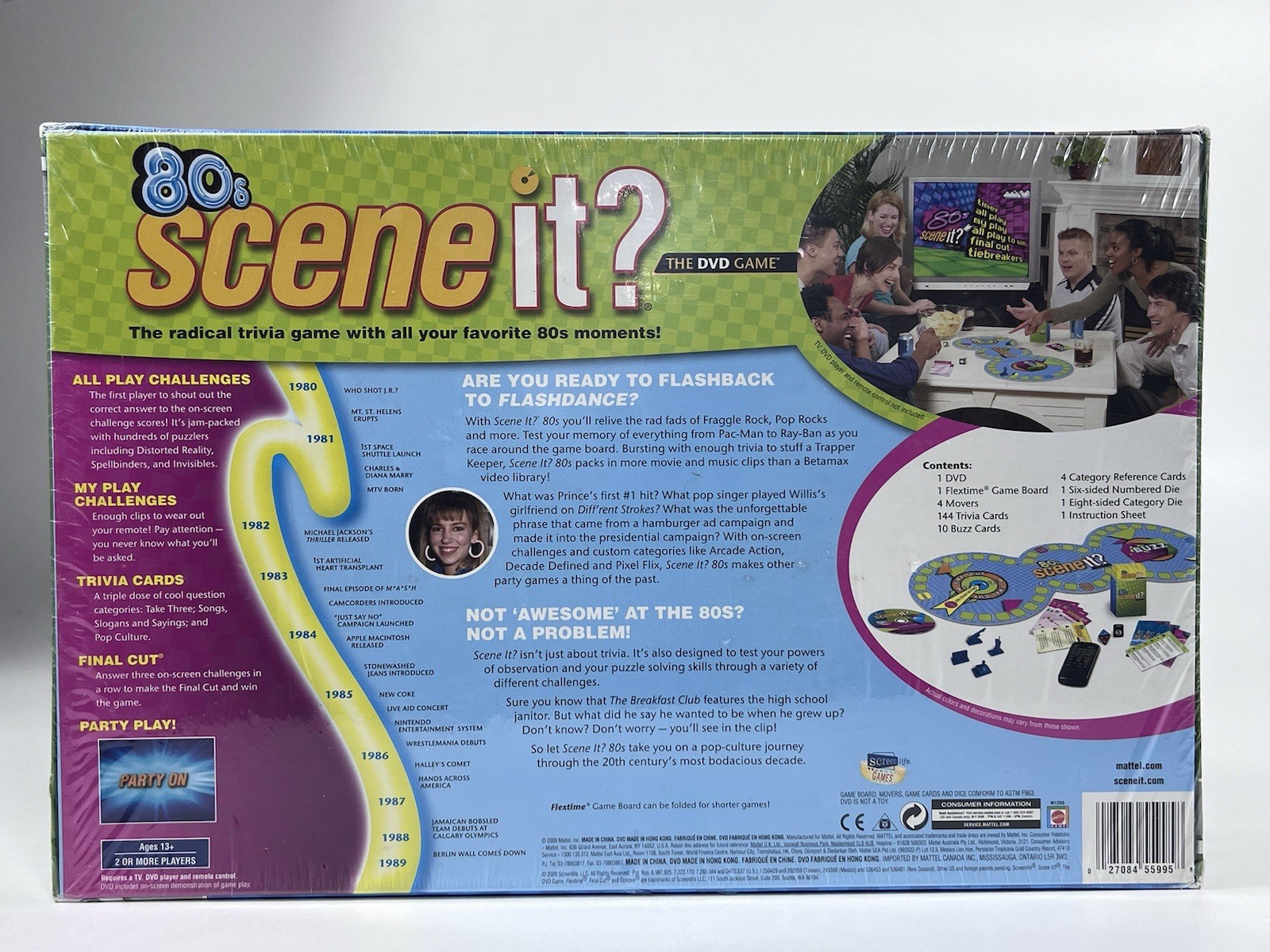 80s Scene It 1980s DVD Trivia Board Game NEW FACTORY SEALED (2009) Mattel (*pic)