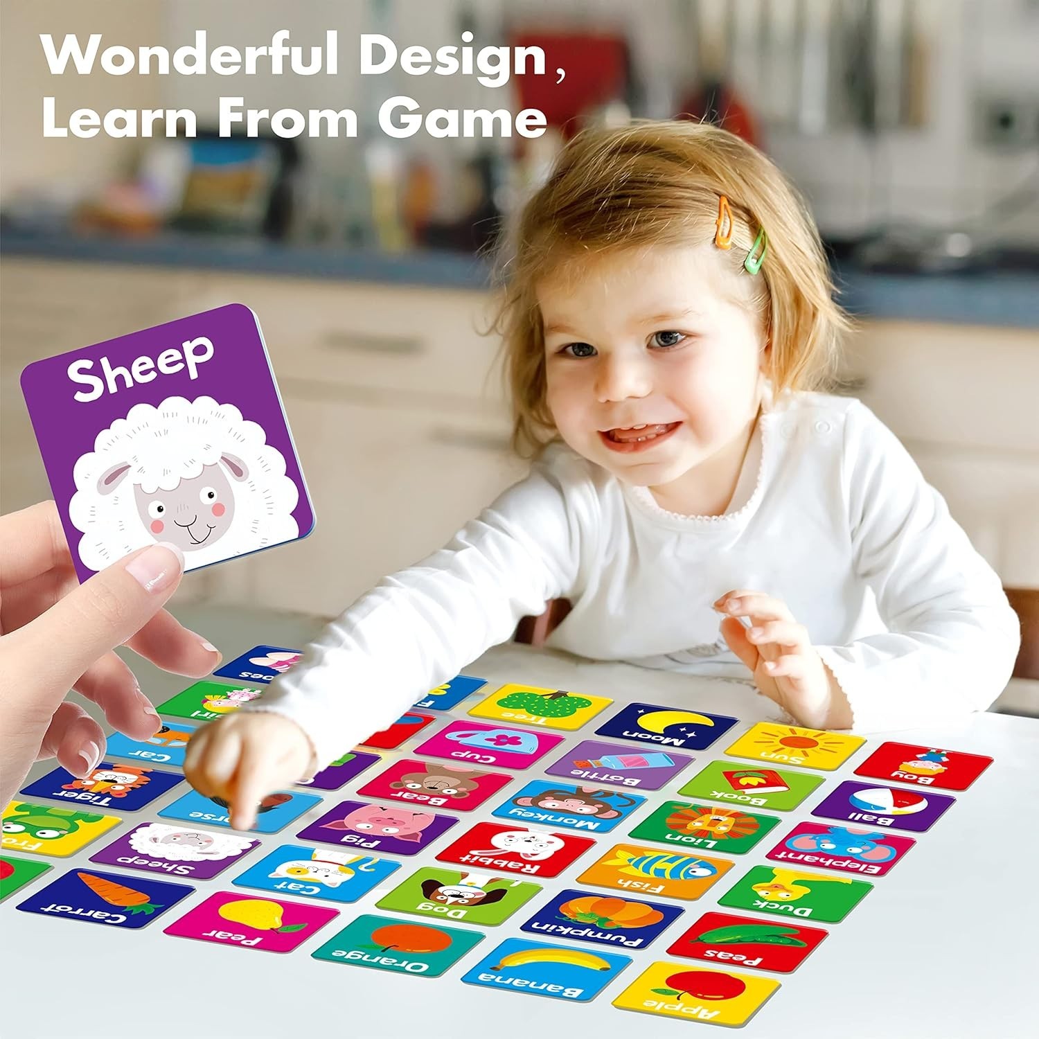 Bright & Engaging 72 PCS Matching Cards – Ideal Educational Toy for Kids