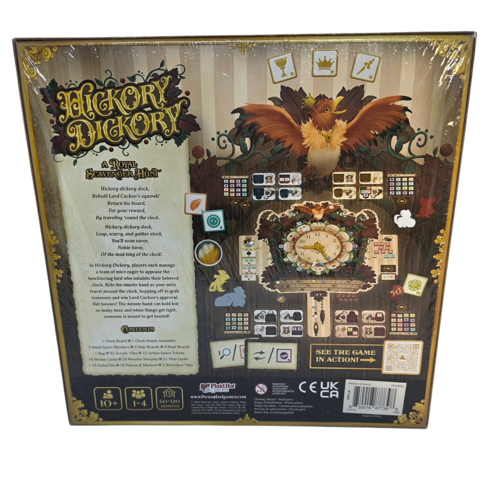Hickory Dickory Board Game Plaid Hat Games Royal Scavenger Hunt New Sealed