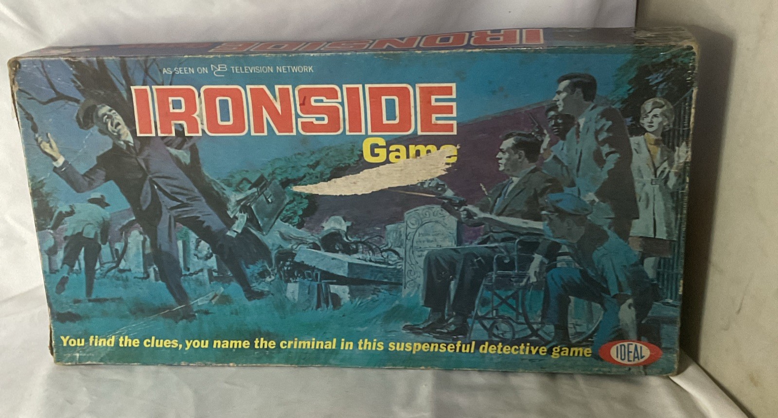 1967 IDEAL NBC IRONSIDE Board Game Based on TV Show Raymond Burr Rare