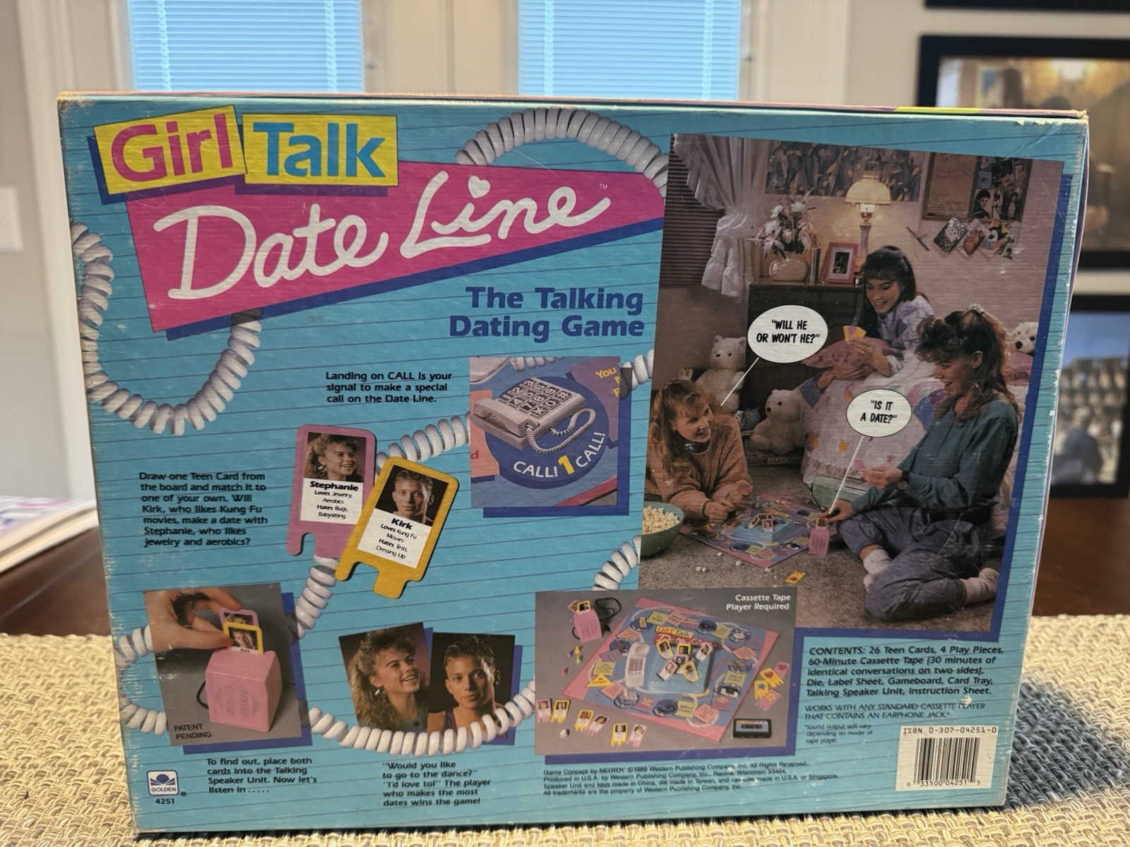 Golden Girl Talk Date Line Talking Dating Board Game Vintage 1989 Ages 10+ 4251
