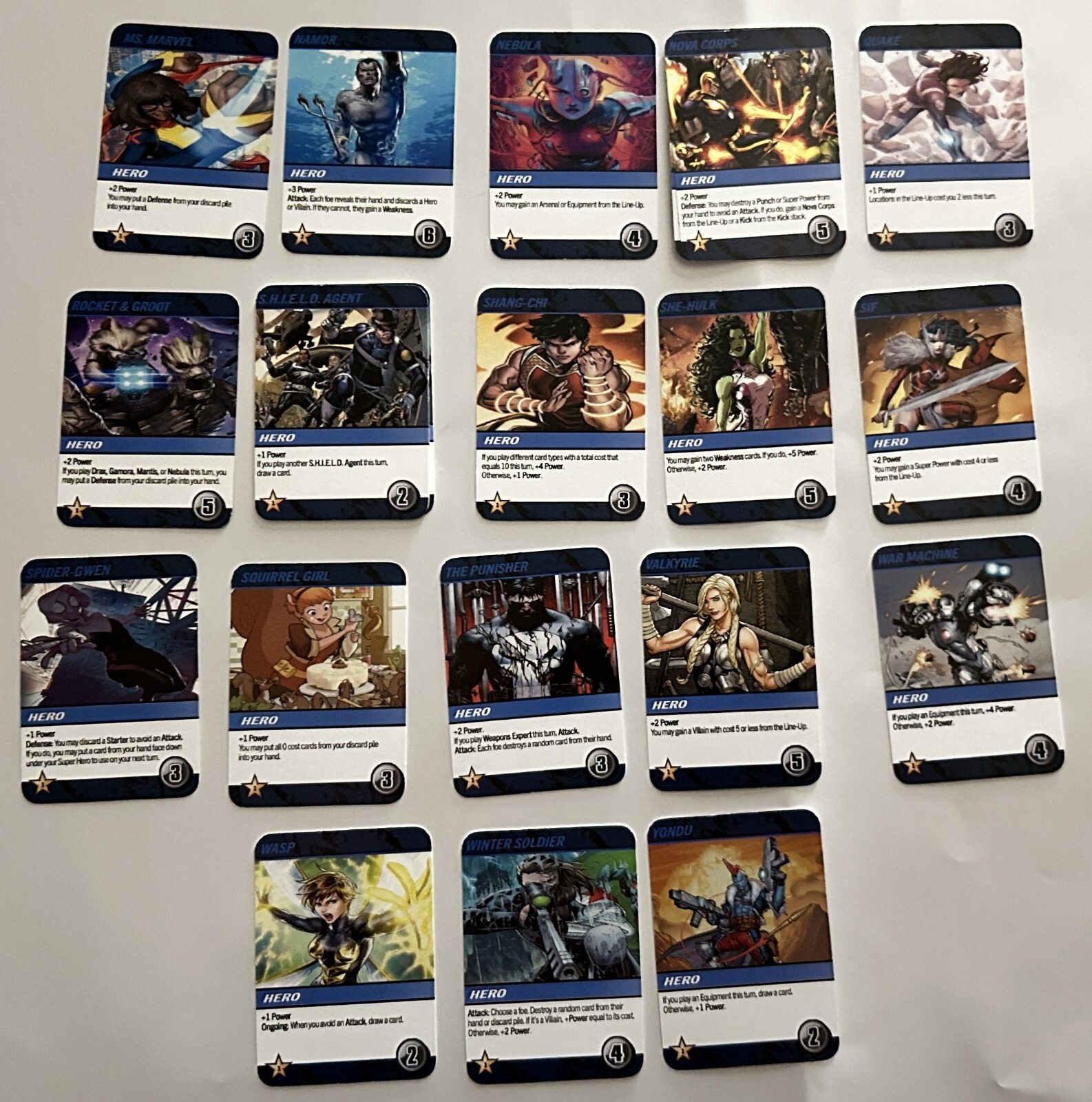 MARVEL Deck-Building Game – Avenger Core Set Hero custom cards