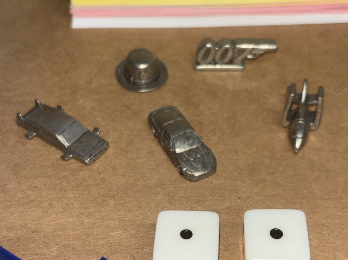 James Bond 007 Collector’s Edition Monopoly Game Parts & Pieces Lot Tokens Money