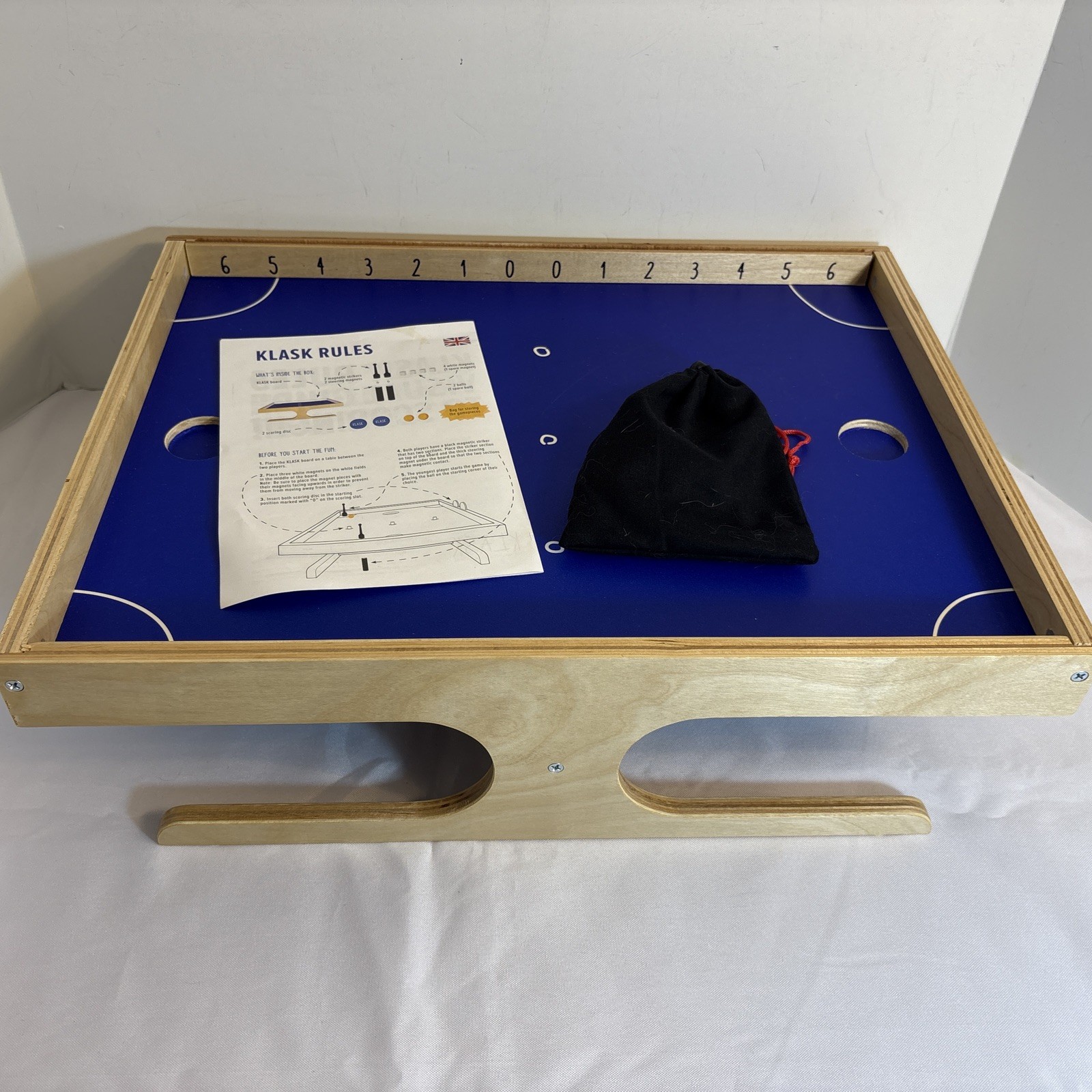 Klask! The Magnetic Game of Skill Buffalo Games Open Box Unplayed LARGER BOARD
