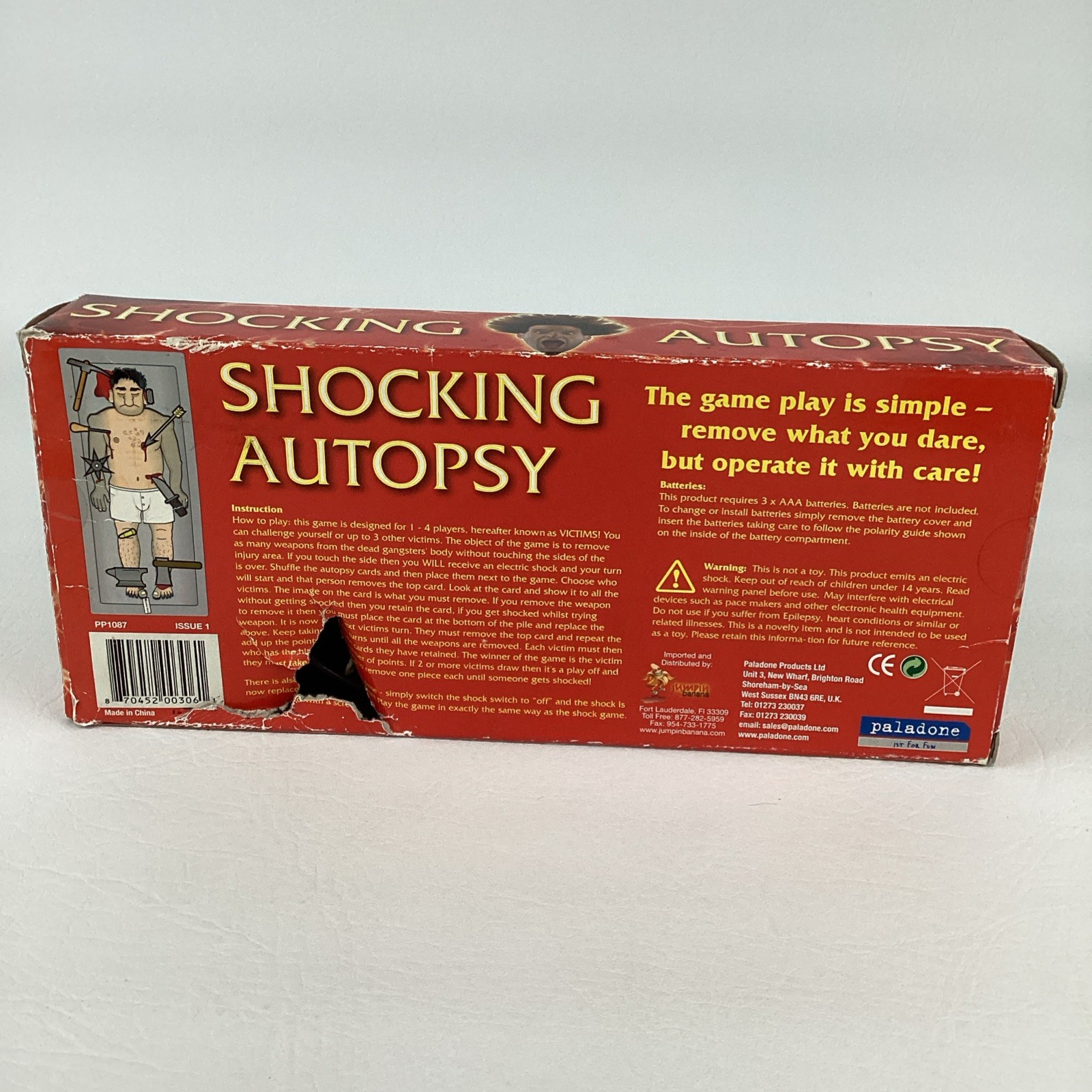 Shocking Autopsy Adult Game Party Fun Electric Shock Operation Vintage Paladone