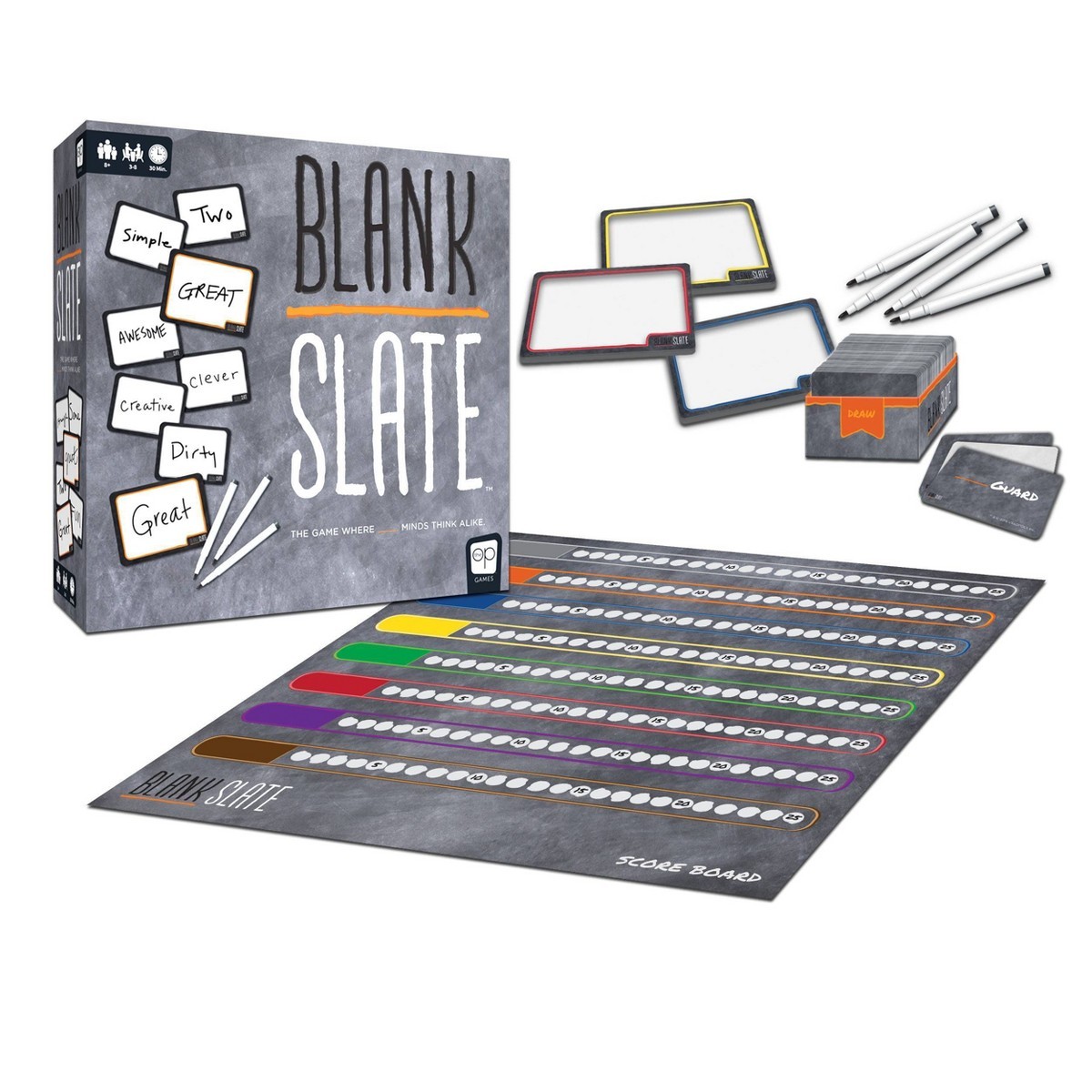 Blank Slate Board Game: The Op Games Party & Problem Solving Game, 3-8 Players