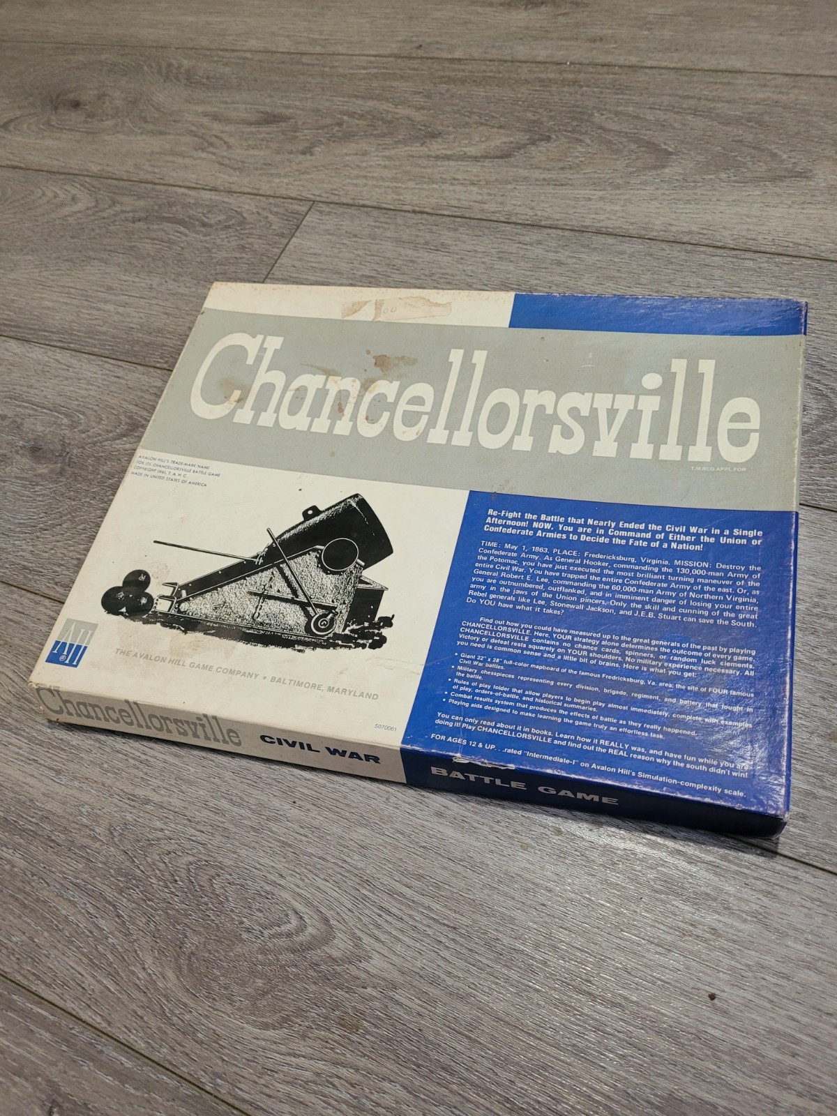 Avalon Hill – CHANCELLORSVILLE Game – American Civil War (Punch) 2nd Ed Thin Box