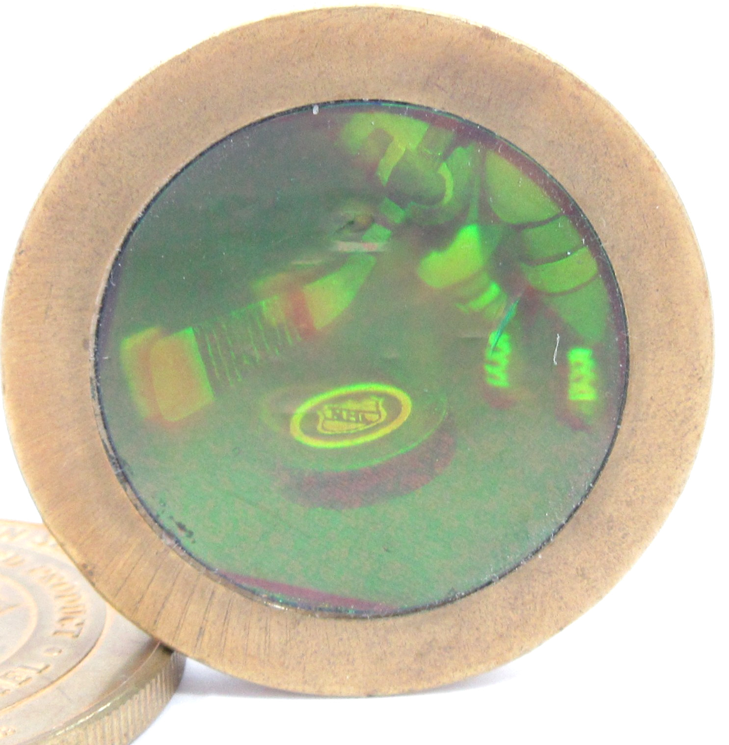 NHL Limited Edition Slammer Pogs 1995 AC Sales Metal Token Hologram Slap Shot