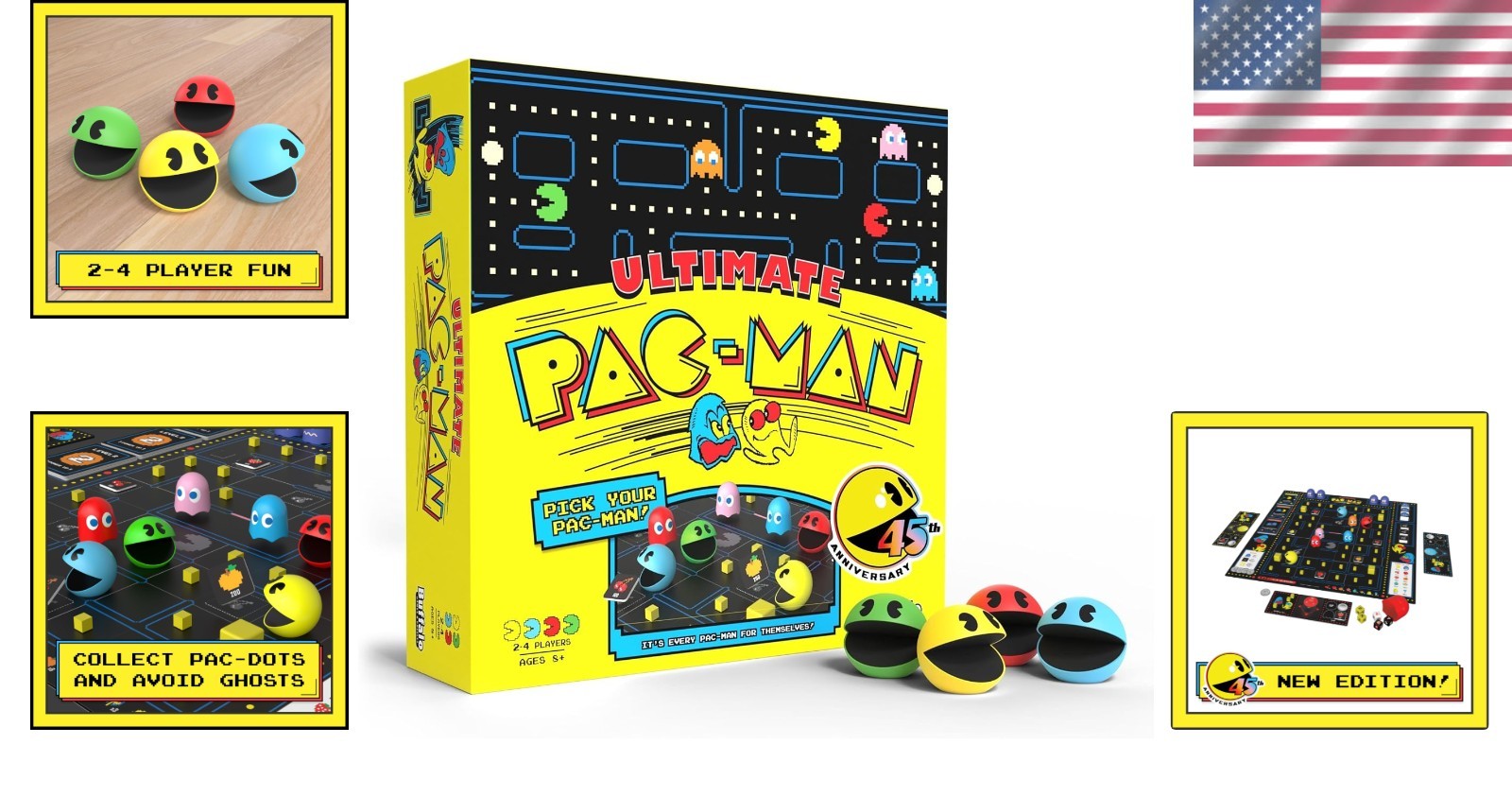 Nostalgic PAC-MAN Board Game for Ages 8+ – Multiplayer Arcade Classic Adventure