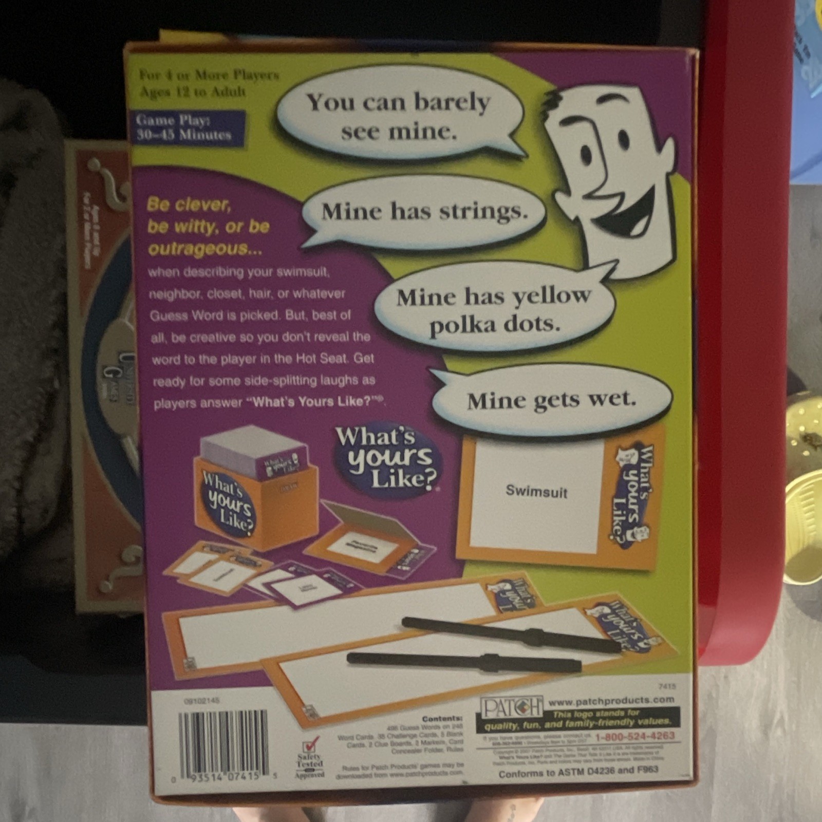 Patch What’s Yours Like? Word Party Game Complete 12+ 4+ Players 2008
