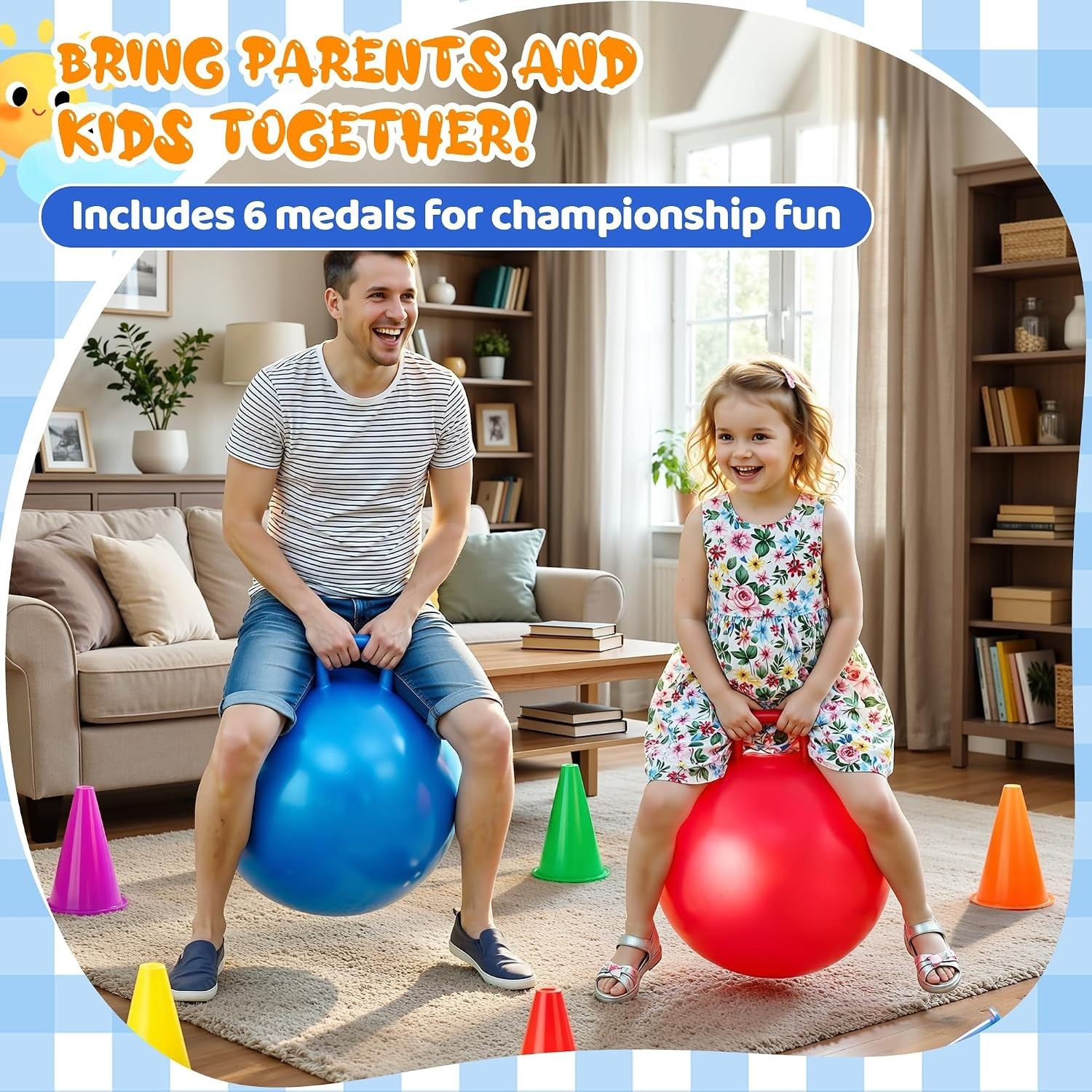 53pcs Carnival Outdoor Games Set for Kids Backyards Parties Blue Red Yellow