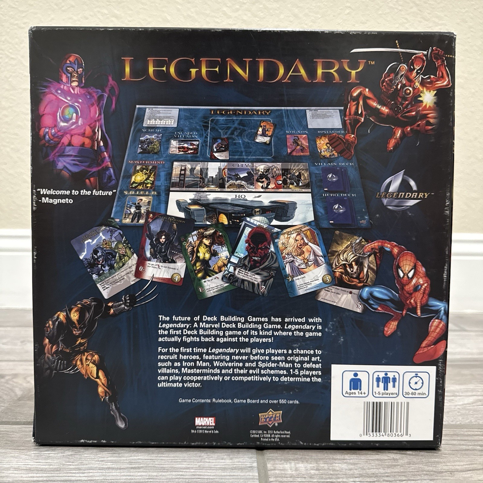 Legendary Marvel Deck Building Board Game – New, Open-box