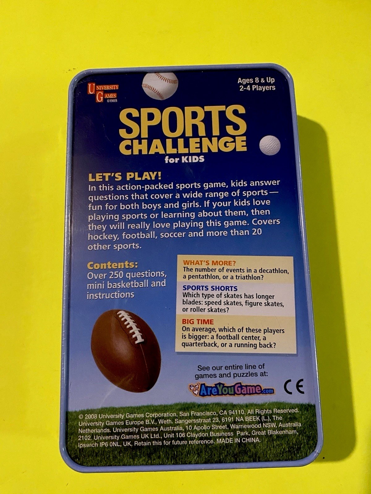 Sports Challenge For Kids Ages 8 And Up 2-4 Players 2008 University Games
