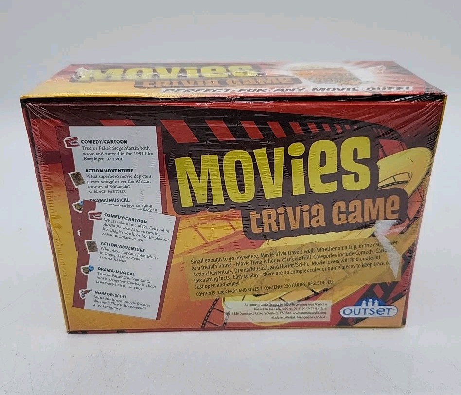 BRAND NEW Movies Trivia Game Outset 2016 SEALED