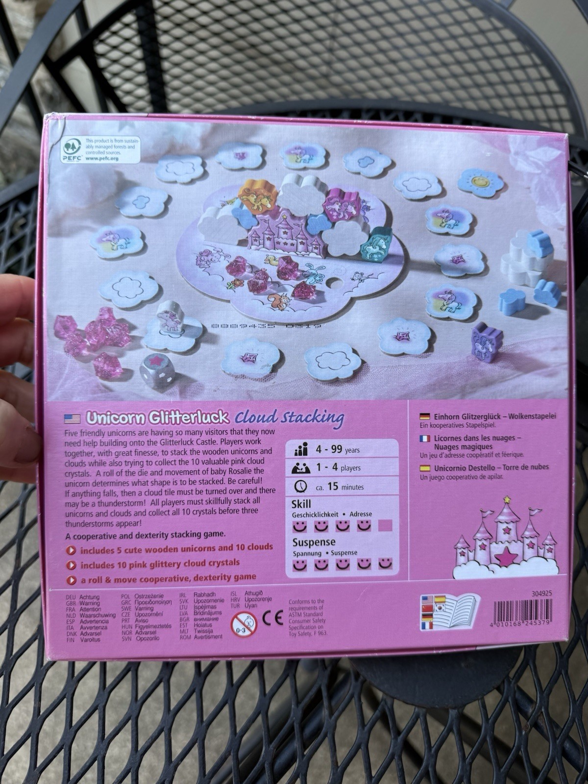 HABA Unicorn Glitterluck Cloud Stacking Game – COMPLETE