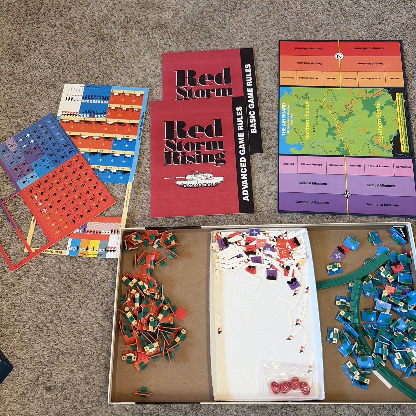 Vintage TSR RED STORM RISING War Board Game 1989 Tom Clancy complete EUC