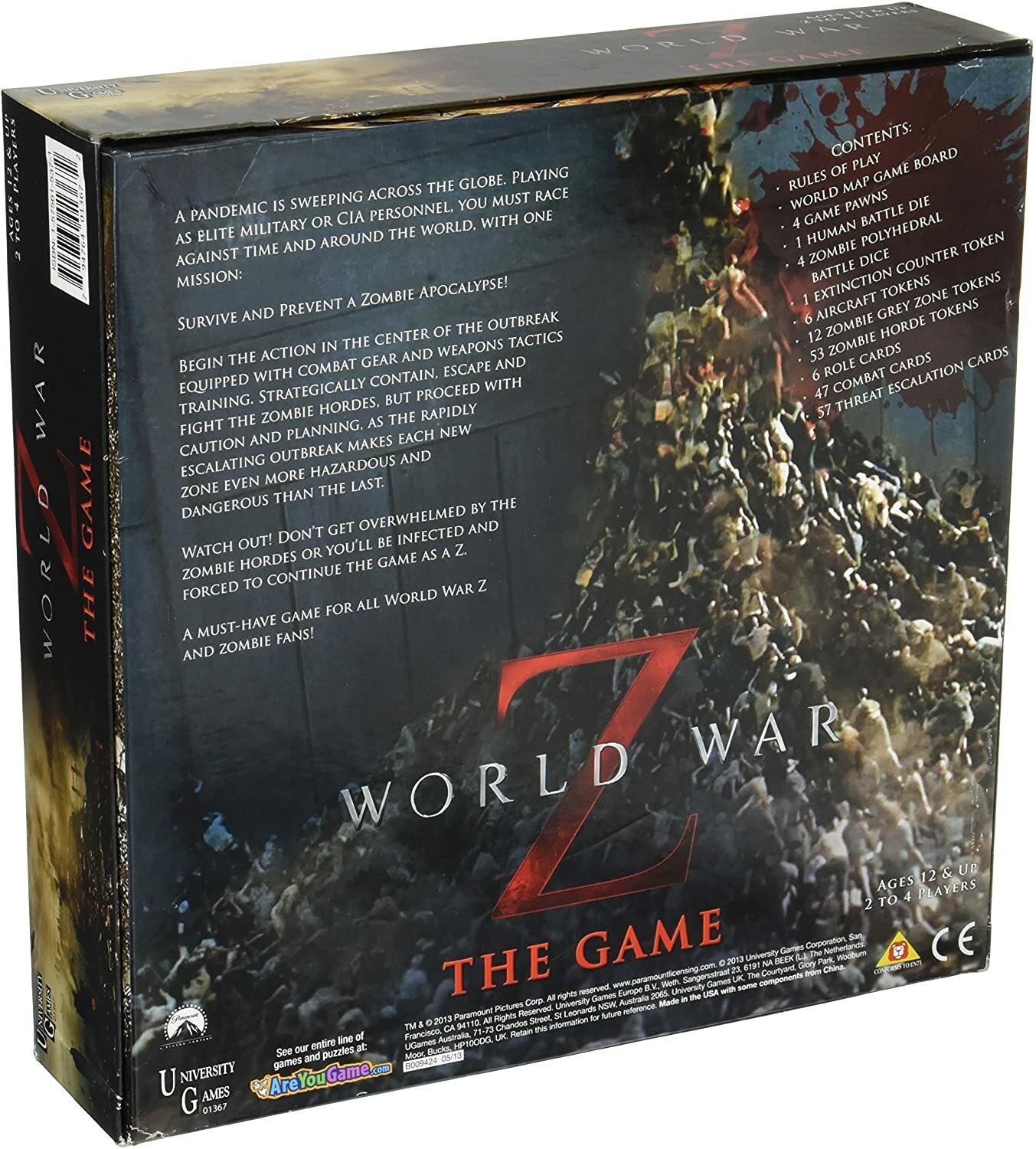 WORLD WAR Z – The Game – Zombie Apocalypst Movie Board Game by University Games