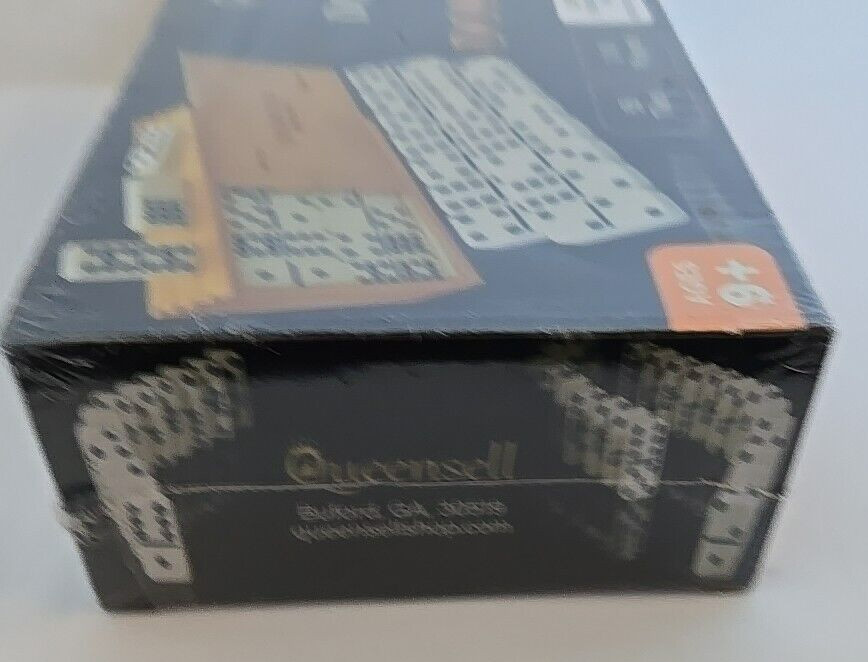 Queensell Double Nine Domino 55 Tiles Wood Case Ivory Color NEW