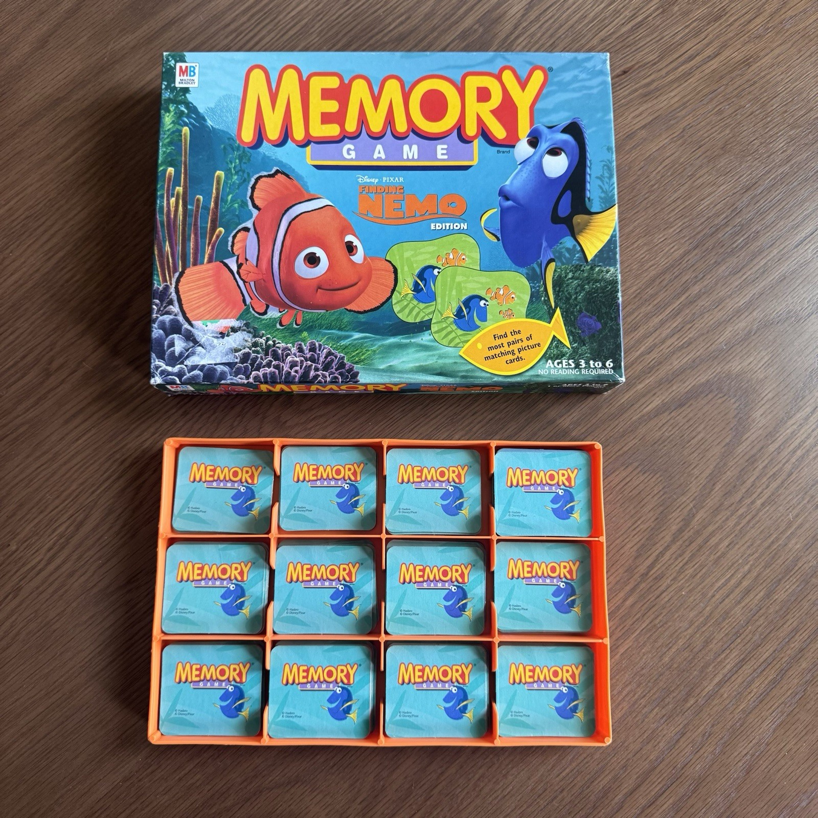 Finding Nemo Memory Game 71/72 Cards 2003 Milton Bradley vintage Vtg