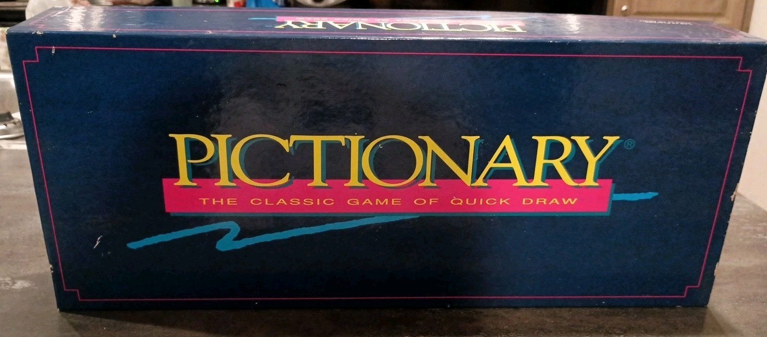 Vintage PICTIONARY 1993 Classic Board Game of Quick Draw Read Description