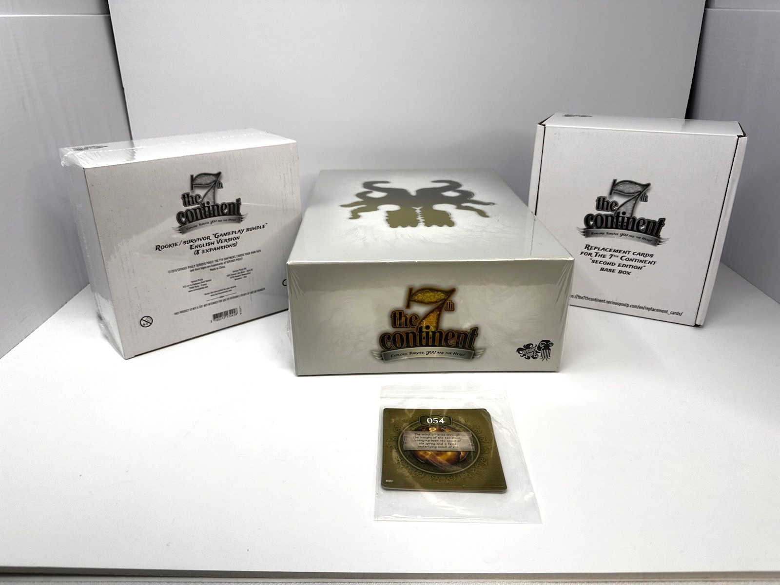 7th Continent Board Game Sealed Core Game With Expansions Plus Replacement Cards