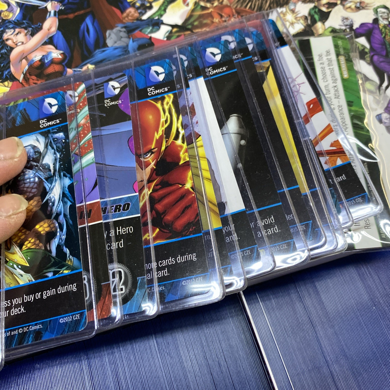dc deck building game Card Lot With Box Loaded