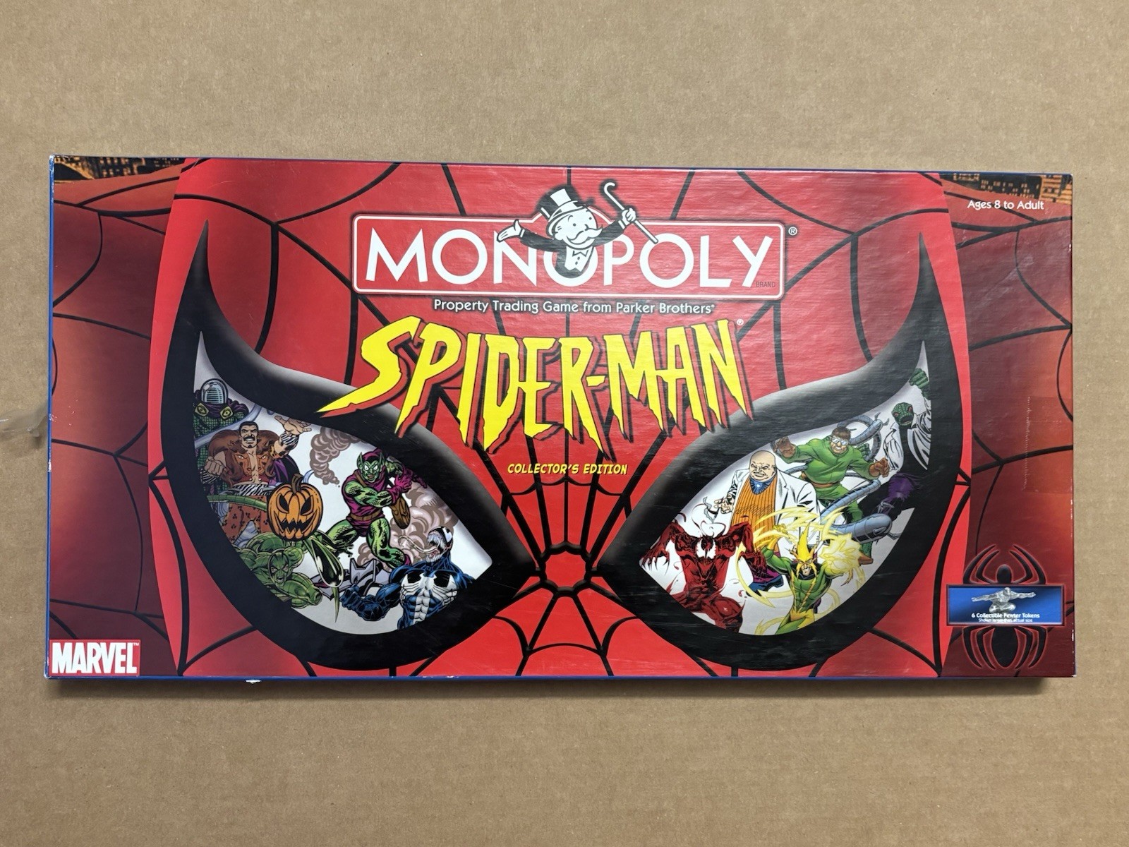 2002 SPIDER-MAN Monopoly Collector’s Edition 100% Complete SPIDERMAN