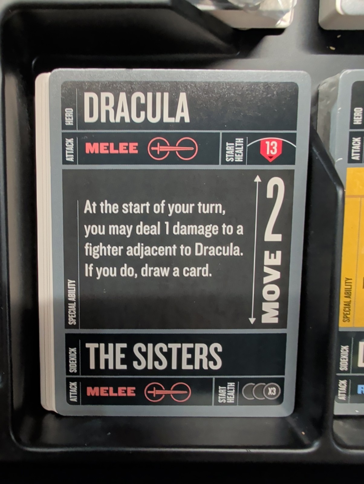 Restoration Games Unmatched: Cobble & Fog Board Game Dracula Miniatures COMPLETE