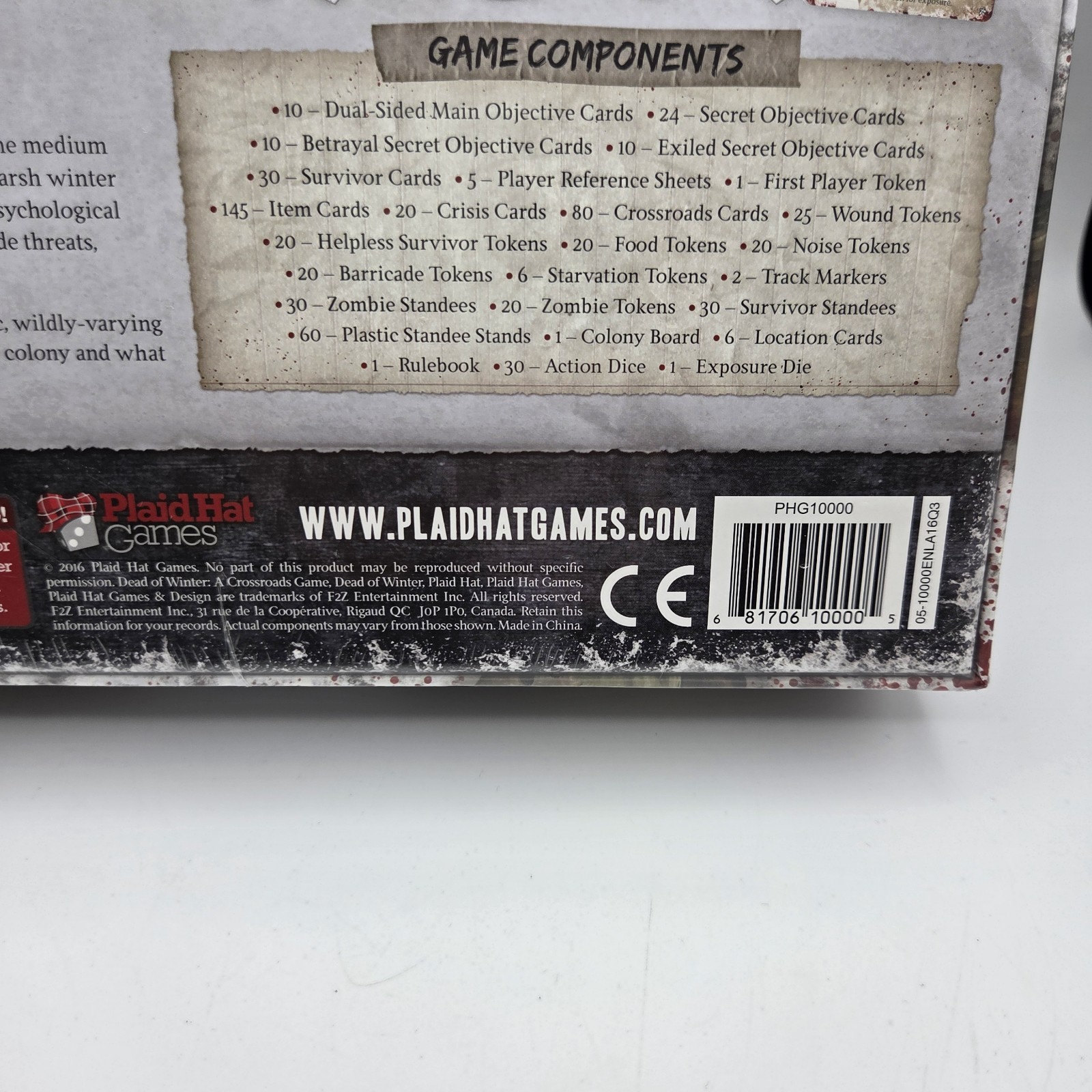 Dead Of Winter A Crossroads Board Game Plaid Hat Games 2016 Sealed 13+ Play